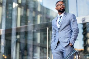 High Net Worth Male African American Business Man Ceo In A Stylish Chi